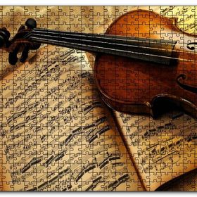 Cakapuzzle Keman ve Notalar Mdf 120 Parça Puzzle