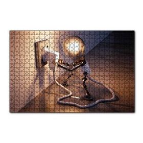 Cakapuzzle Kendi Fişini Takan Ampul Adam 120 Parça Ahşap Puzzle