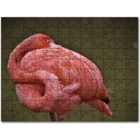 Cakapuzzle Kendine Sarınarak Dinlenen Flamingo Mdf 500 Parça Puzzle