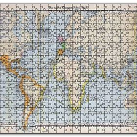 Cakapuzzle Keşifler Çağı Dünya Haritası 1340 1600 Arası Mdf 120 Parça Puzzle