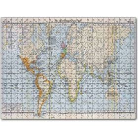 Cakapuzzle Keşifler Çağı Dünya Haritası 1340 1600 Arası Mdf 120 Parça Puzzle
