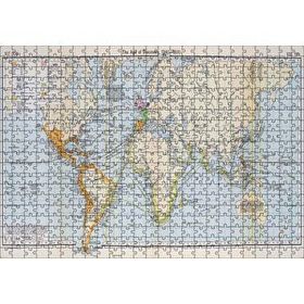 Cakapuzzle Keşifler Çağı Dünya Haritası 1340 1600 Arası Mdf 500 Parça Puzzle