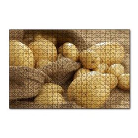 Cakapuzzle Keten Çuval ve Patatesler 120 Parça Ahşap Puzzle