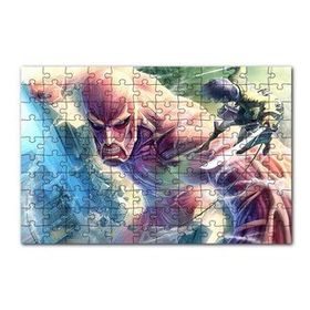 Cakapuzzle Kılıçlı Anime Titan Saldırısı İllüstrasyon 120 Parça Ahşap Puzzle