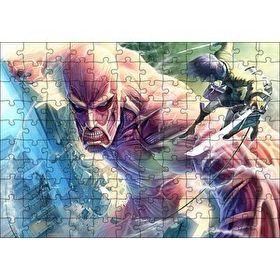 Cakapuzzle Kılıçlı Anime Titan Saldırısı İllüstrasyon 120 Parça Ahşap Puzzle