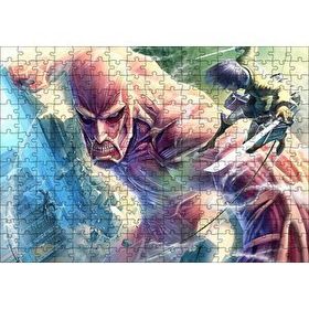 Cakapuzzle Kılıçlı Anime Titan Saldırısı İllüstrasyon 120 Parça Ahşap Puzzle