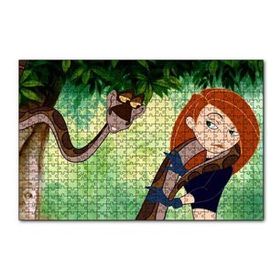 Cakapuzzle Kim Possible ve Kahverengi Yılan 120 Parça Ahşap Puzzle