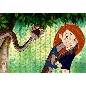 Cakapuzzle Kim Possible ve Kahverengi Yılan 120 Parça Ahşap Puzzle