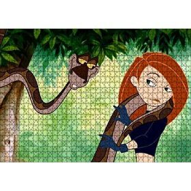 Cakapuzzle Kim Possible ve Kahverengi Yılan 120 Parça Ahşap Puzzle