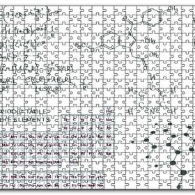 Cakapuzzle Kimya Denklemleri ve Perodik Tablo Mdf 120 Parça Puzzle