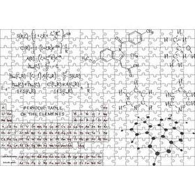 Cakapuzzle Kimya Denklemleri ve Perodik Tablo Mdf 255 Parça Puzzle