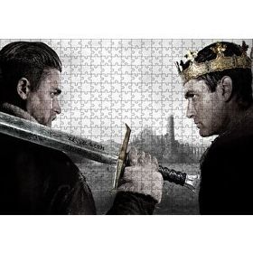Cakapuzzle King Arthur Charlie Hunnam ve Jude Law 120 Parça Ahşap Puzzle