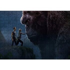 Cakapuzzle King Kong ve İnsanlar 120 Parça Ahşap Puzzle