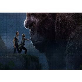 Cakapuzzle King Kong ve İnsanlar 120 Parça Ahşap Puzzle