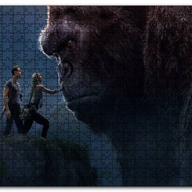 Cakapuzzle King Kong ve İnsanlar Mdf 120 Parça Puzzle