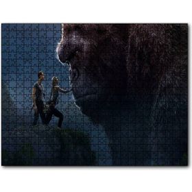 Cakapuzzle King Kong ve İnsanlar Mdf 120 Parça Puzzle
