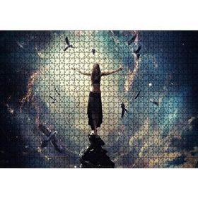 Cakapuzzle Kır Zincirlerini Kız ve Güneş Işınları 255 Parça Puzzle