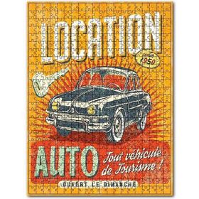 Cakapuzzle Kiralık Otomobil Afiş Görseli Ahşap 1000 Parça Puzzle