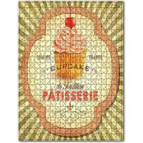 Cakapuzzle Kirazlı Kek Afişi Görseli Ahşap 1000 Parça Puzzle