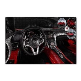Cakapuzzle Kırmızı Acura NSX Kokpit 120 Parça Ahşap Puzzle