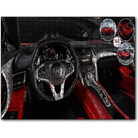 Cakapuzzle Kırmızı Acura Nsx Kokpit Mdf 1000 Parça Puzzle