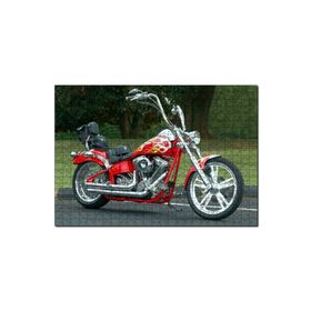 Cakapuzzle Kırmızı Alevli Chopper Motorsiklet Mdf 120 Parça Puzzle