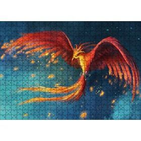 Cakapuzzle Kırmızı Anka Kuşu 120 Parça Ahşap Puzzle