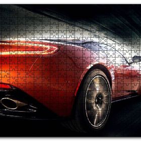 Cakapuzzle Kırmızı Aston Martin ve Tünel Işıkları Mdf 1000 Parça Puzzle