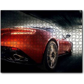 Cakapuzzle Kırmızı Aston Martin ve Tünel Işıkları Mdf 1000 Parça Puzzle