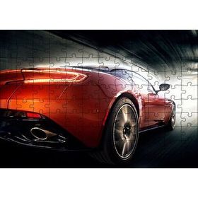 Cakapuzzle Kırmızı Aston Martin ve Tünel Işıkları Mdf 120 Parça Puzzle
