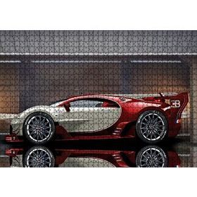 Cakapuzzle Kırmızı Beyaz Bugatti Veyron EB 164 120 Parça Ahşap Puzzle