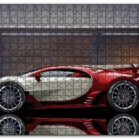 Cakapuzzle Kırmızı Beyaz Bugatti Veyron Eb 164 Mdf 500 Parça Puzzle