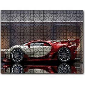 Cakapuzzle Kırmızı Beyaz Bugatti Veyron Eb 164 Mdf 500 Parça Puzzle