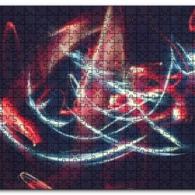 Cakapuzzle Kırmızı Beyaz Işıkların Dansı Mdf 1000 Parça Puzzle