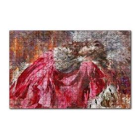 Cakapuzzle Kırmızı Beyaz Taşlı Elbiseli Kraliçe 120 Parça Ahşap Puzzle