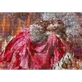 Cakapuzzle Kırmızı Beyaz Taşlı Elbiseli Kraliçe 120 Parça Ahşap Puzzle
