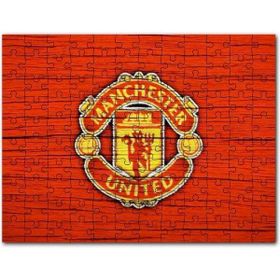 Cakapuzzle Kırmızı Boyalı Zeminde Manchester United Logosu Mdf 255 Parça Puzzle