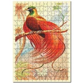 Cakapuzzle Kırmızı Cennet Kuşu Görsel 120 Parça Ahşap Puzzle