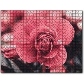 Cakapuzzle Kırmızı Çiçek ve Damlalar Yakın Plan Mdf 120 Parça Puzzle