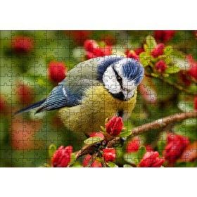Cakapuzzle Kırmızı Çiçekli Ağaçta Mavi Sarı Kuş 255 Parça Puzzle