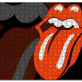 Cakapuzzle Kırmızı Dudaklar ve Dil Aynı Arkaplan Mdf 120 Parça Puzzle