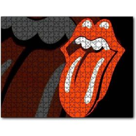Cakapuzzle Kırmızı Dudaklar ve Dil Aynı Arkaplan Mdf 120 Parça Puzzle