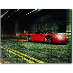 Cakapuzzle Kırmızı Ferrari 500 Parça Ahşap Puzzle