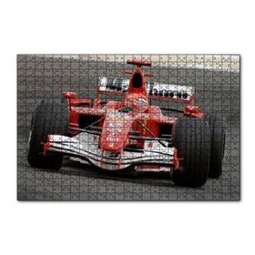 Cakapuzzle Kırmızı Ferrari F1 Formula Yarışı 120 Parça Ahşap Puzzle