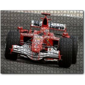 Cakapuzzle Kırmızı Ferrari F1 Formula Yarışı Mdf 1000 Parça Puzzle