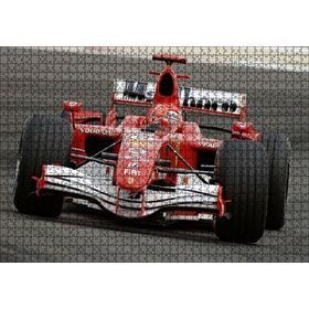 Cakapuzzle Kırmızı Ferrari F1 Formula Yarışı Mdf 1000 Parça Puzzle