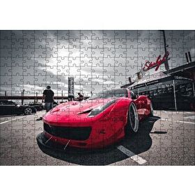 Cakapuzzle Kırmızı Ferrari Önden Görünüş 120 Parça Ahşap Puzzle