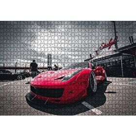 Cakapuzzle Kırmızı Ferrari Önden Görünüş 120 Parça Ahşap Puzzle