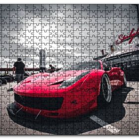 Cakapuzzle Kırmızı Ferrari Önden Görünüş Mdf 120 Parça Puzzle