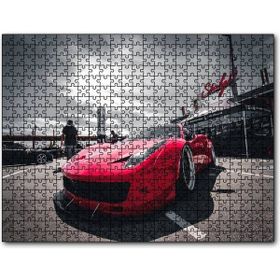 Cakapuzzle Kırmızı Ferrari Önden Görünüş Mdf 120 Parça Puzzle